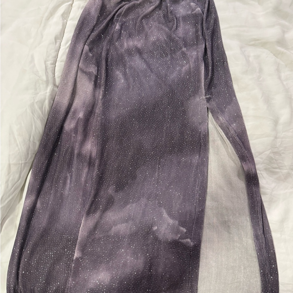 Elegant Sheer Purple Scarf